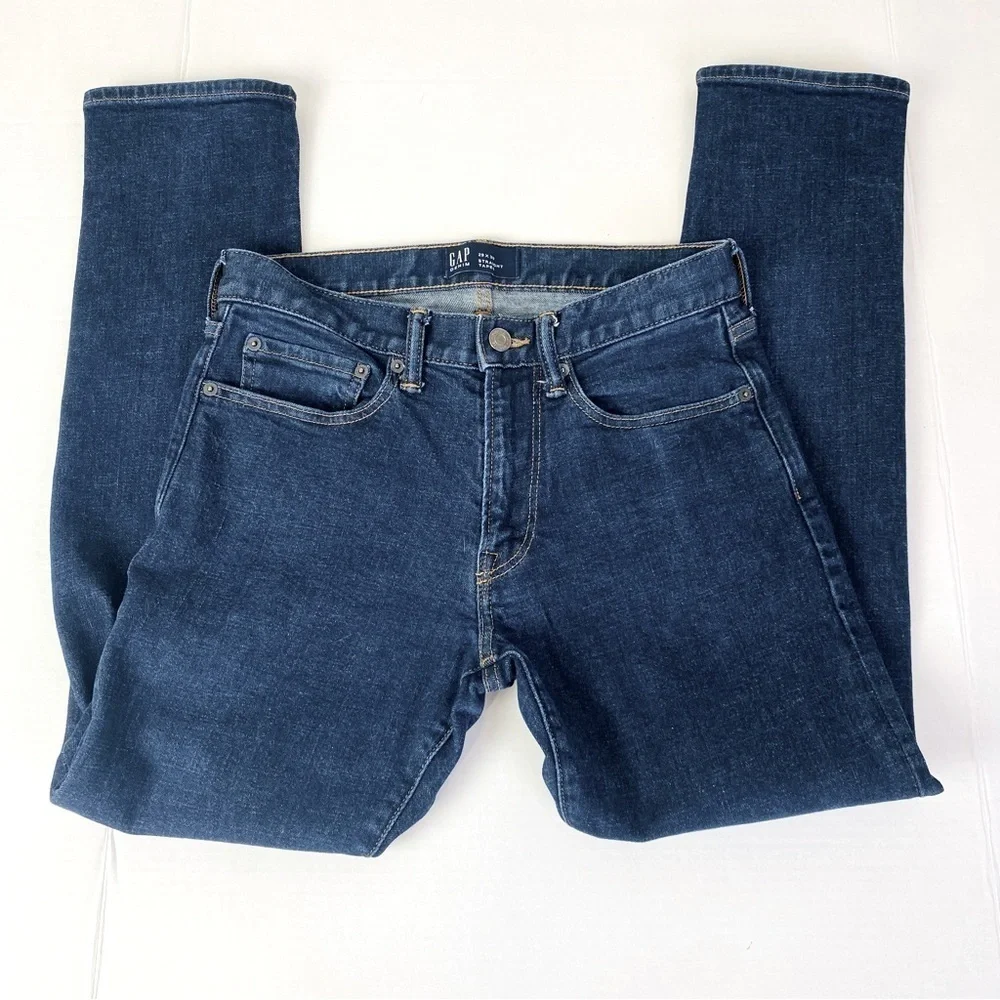 GAP Denim Straight Taper Dark Wash Jeans Size 29 X 30